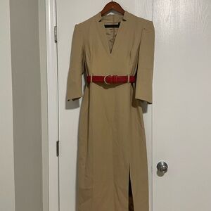 Karen Millen Tan beige  dress . Size 8